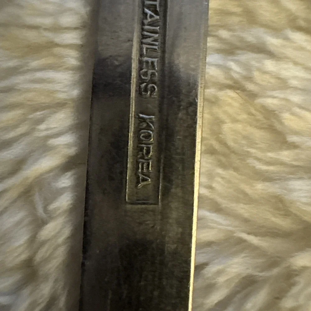 Vtg‎ Northland Korea Spring Fever Stainless Flatware 4 pc Teaspoon/Dinner knives